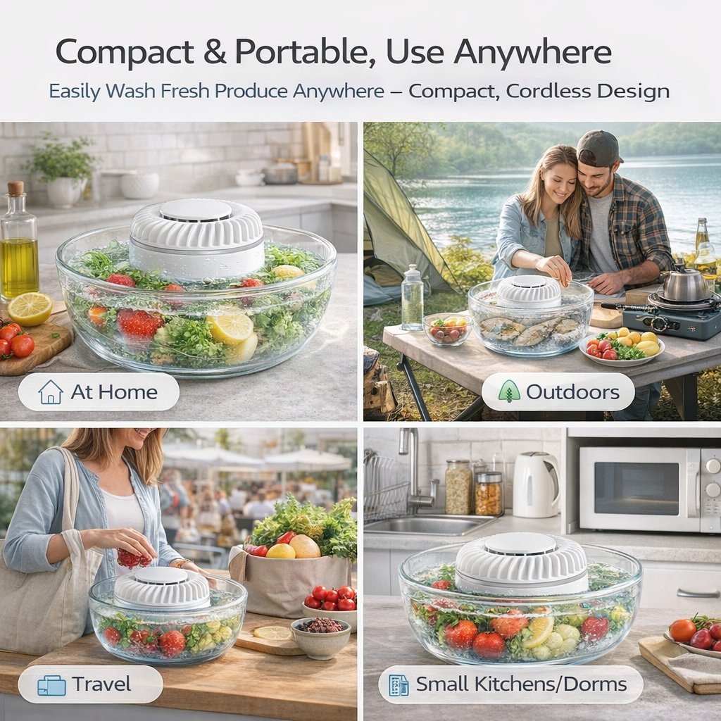 đ„Ź Fruit & Vegetable Washer â Removes Pesticides & Bacteria, No Chemicals Needed