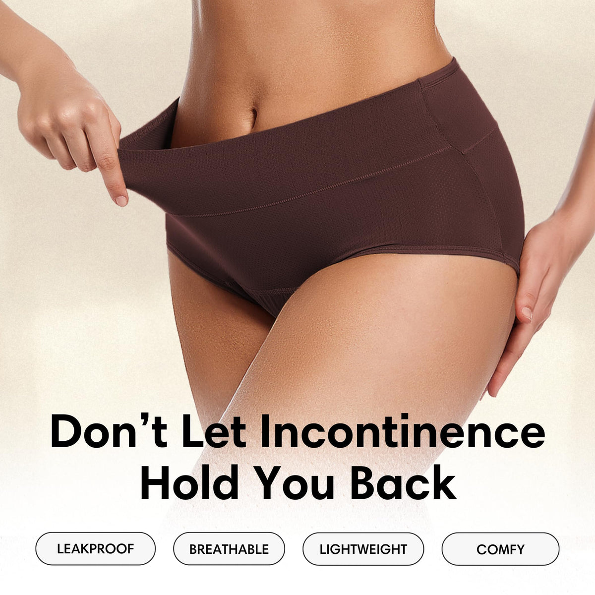 (5+1 pack of 6) Women's Washable and Reusable Incontinence Panties