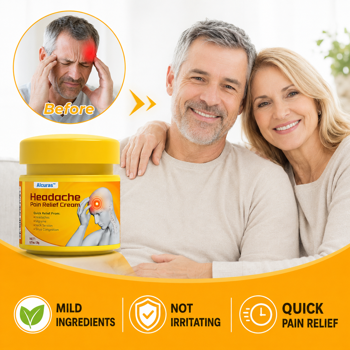 🧠Alcuras™ Head & Neck Relief Cream ⚡ | For Head Pressure, Temple Pain, Neck Tightness, Eye Strain, Migraine-Like Sensations & Stress-Induced Tension | When Daily Life Builds Up in Your Head & Neck | 90-Day Money-Back Guarantee