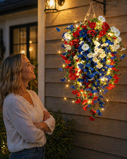Single item under $9.90✨🇺🇸 Celebrate America’s 250th Anniversary with Patriotic Hanging Flower Baskets