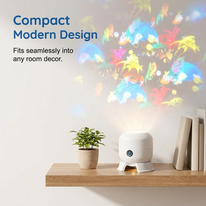 LED Dynamic Snowflake Projector – Christmas Projection Light with Ocean Wave & Starry Sky Effects for Kids Bedroom