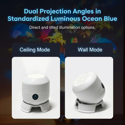 LED Dynamic Snowflake Projector – Christmas Projection Light with Ocean Wave & Starry Sky Effects for Kids Bedroom