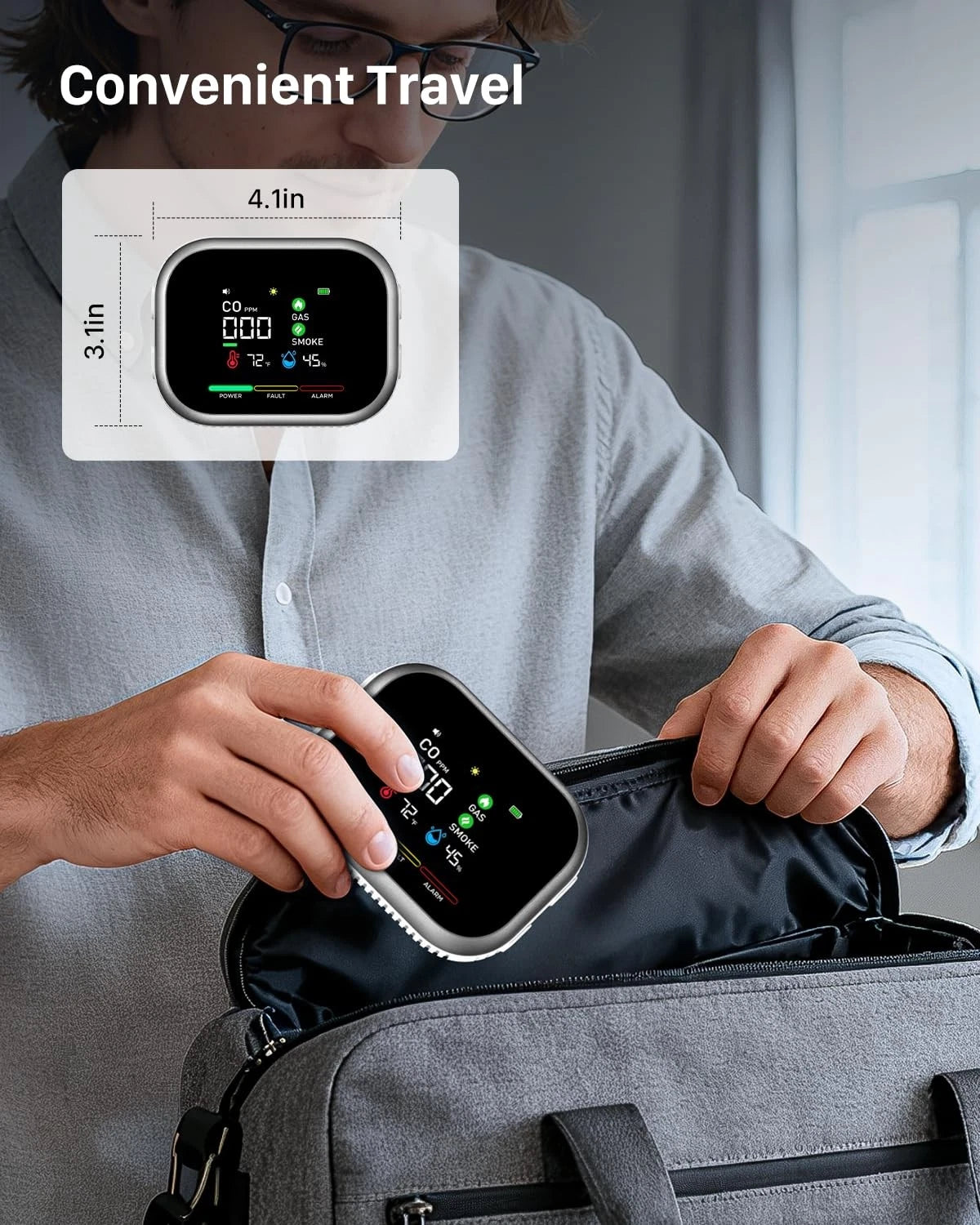 Mresio® 6-in-1 Combustible Gas & Carbon Monoxide Detector