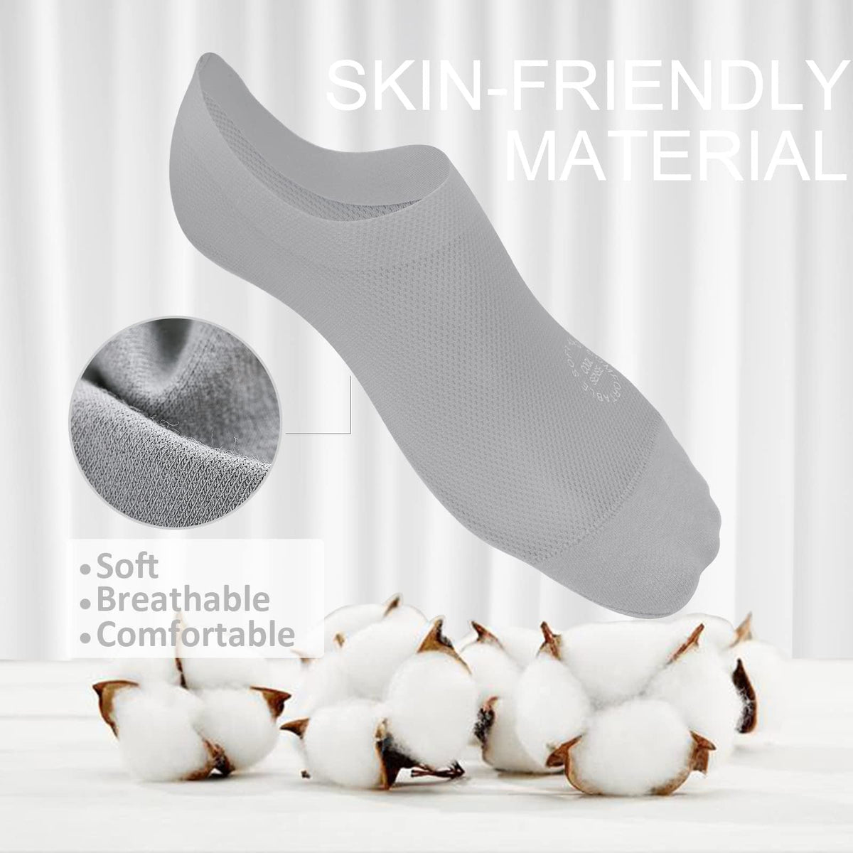 🔥30-Pair Invisible Grip Socks Pack 🧦 – Breathable Low-Cut Anti-Slip Sweat-Absorbing Design