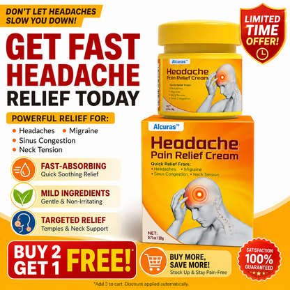 🧠Alcuras™ Head & Neck Relief Cream ⚡ | For Head Pressure, Temple Pain, Neck Tightness, Eye Strain, Migraine-Like Sensations & Stress-Induced Tension | When Daily Life Builds Up in Your Head & Neck | 90-Day Money-Back Guarantee