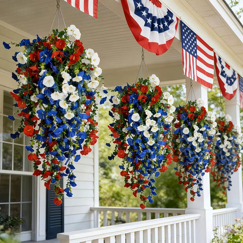 Single item under $9.90✨🇺🇸 Celebrate America’s 250th Anniversary with Patriotic Hanging Flower Baskets