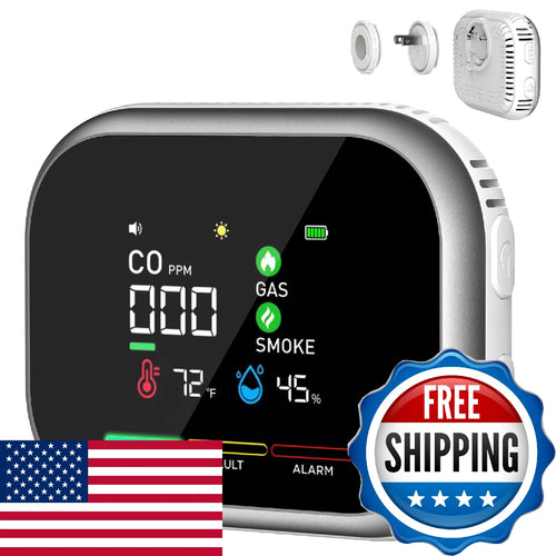 Mresio® 6-in-1 Combustible Gas & Carbon Monoxide Detector