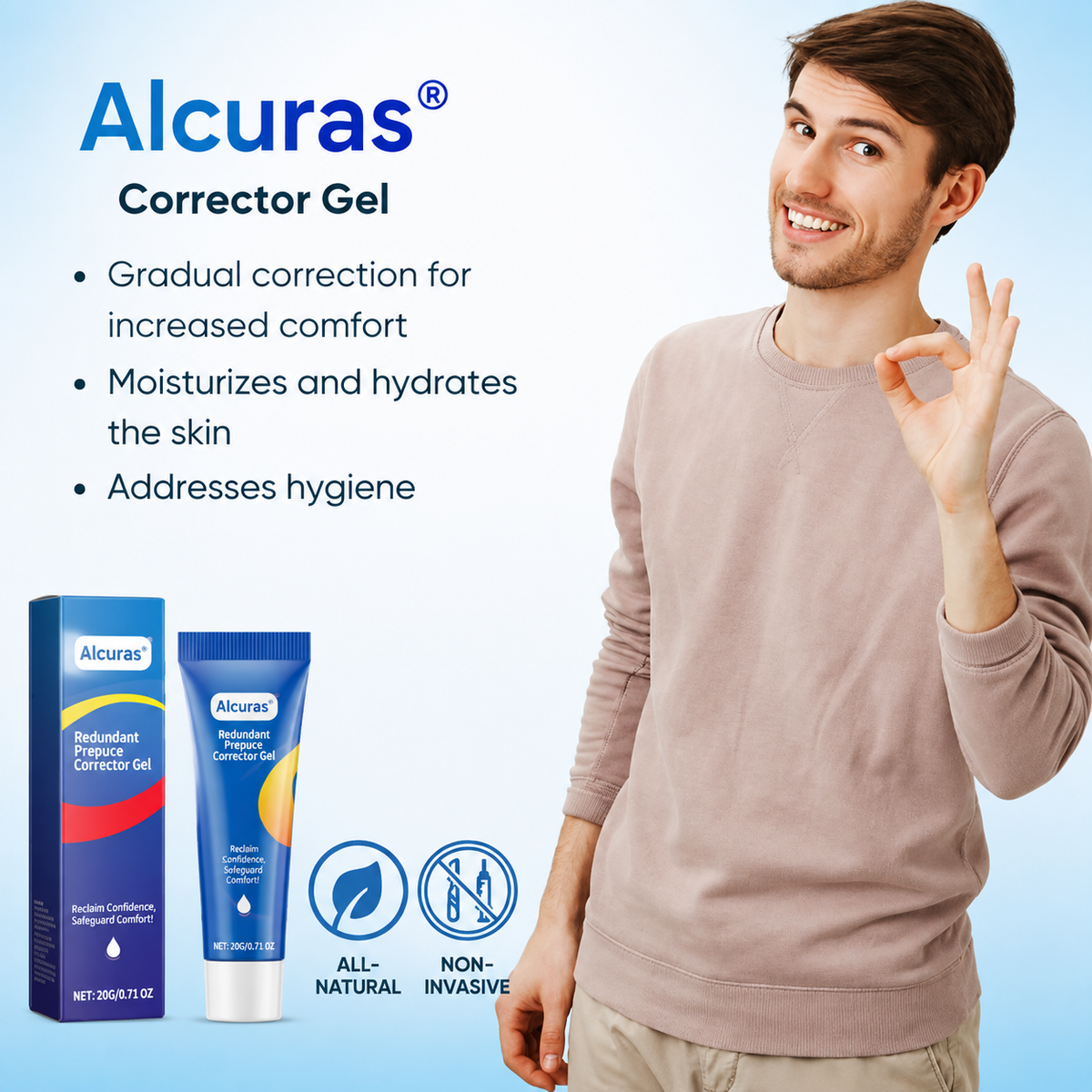 Buy 1 Get 1 Free | Alcuras® Gentle Foreskin Corrector Gel – Soothing, Natural Relief