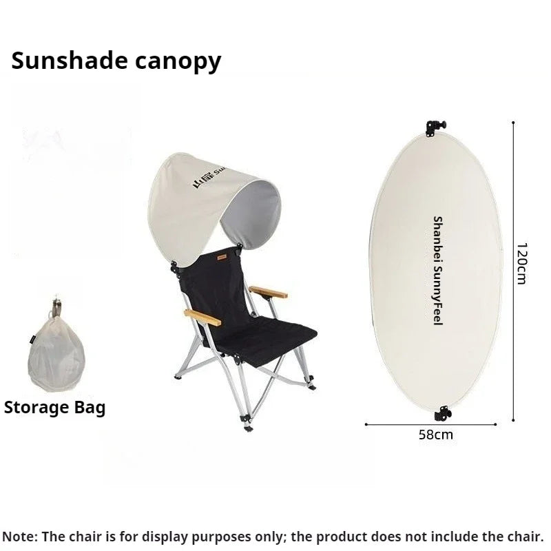 Outdoor Beach Chair Shelter Mini Folding Sunshade Lightweight Camping Shelter Portable Equipment Shade Camping Accessories