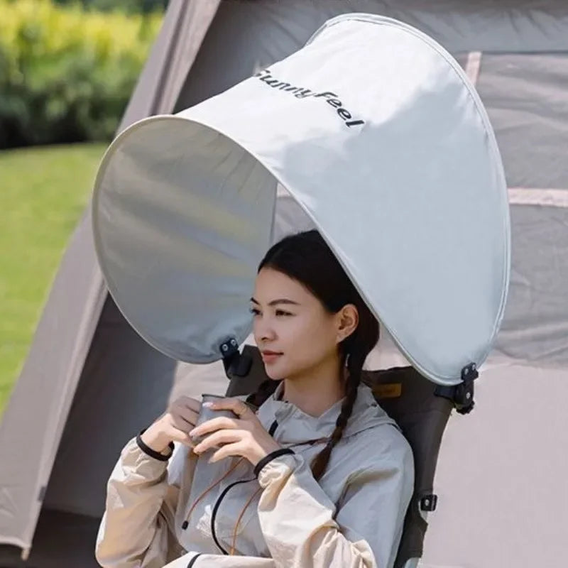 Outdoor Beach Chair Shelter Mini Folding Sunshade Lightweight Camping Shelter Portable Equipment Shade Camping Accessories