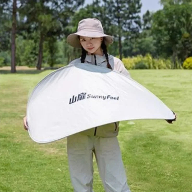 Outdoor Beach Chair Shelter Mini Folding Sunshade Lightweight Camping Shelter Portable Equipment Shade Camping Accessories
