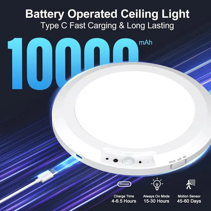 🔥 Hot Sale 53% OFF - Rechargeable Motion Sensor Ceiling Light with Remote