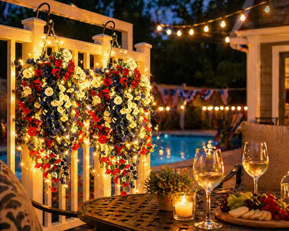 Single item under $9.90✨🇺🇸 Celebrate America’s 250th Anniversary with Patriotic Hanging Flower Baskets
