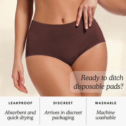 (5+1 pack of 6) Women's Washable and Reusable Incontinence Panties