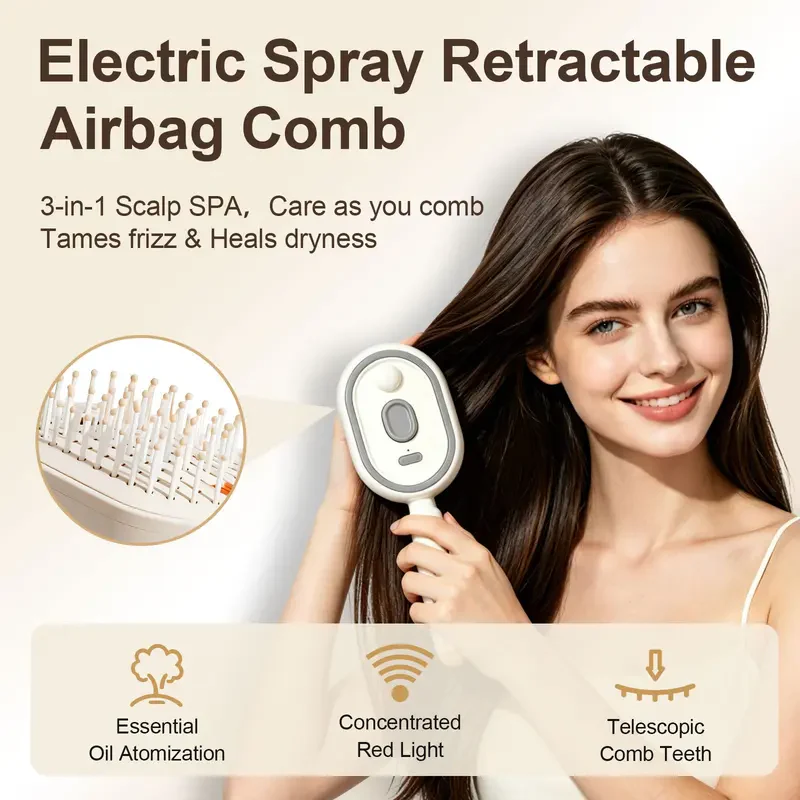 🔥 Last Day 50% OFF Electric Spray Air Cushion Massage Comb