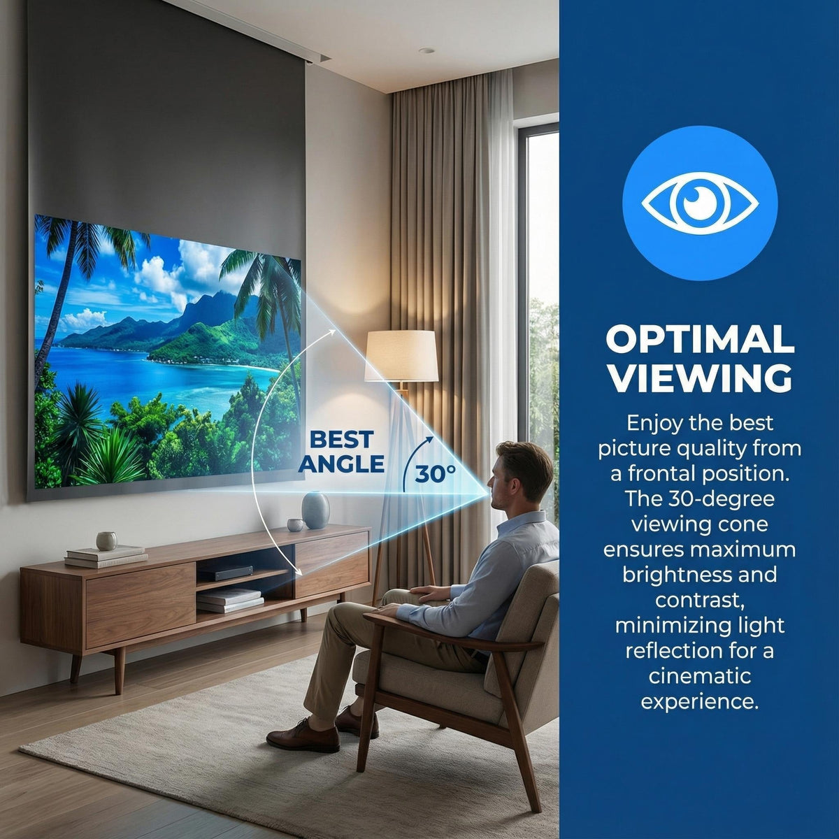 ALR Anti-Light Projector Screen | 4K UHD Cinematic Theater Display 🎬✨