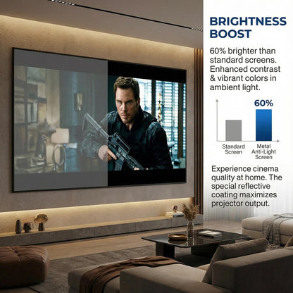 ALR Anti-Light Projector Screen | 4K UHD Cinematic Theater Display 🎬✨