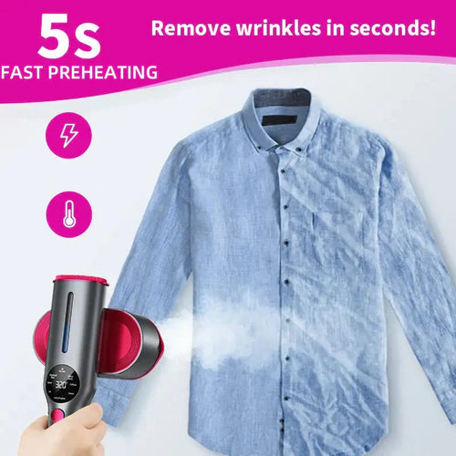 Portable handheld steam iron