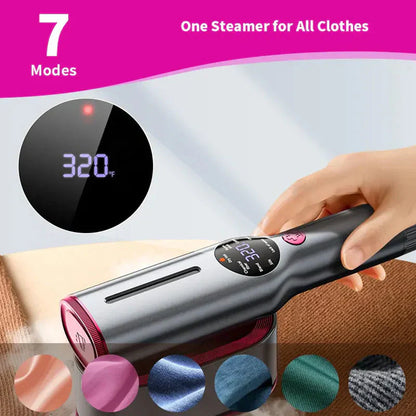 Portable handheld steam iron