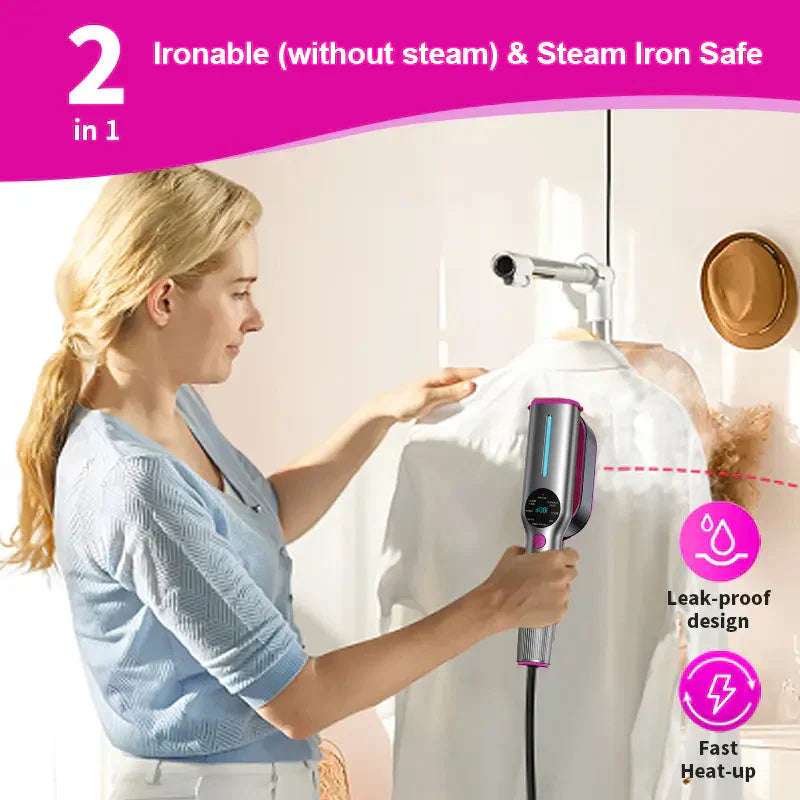 Portable handheld steam iron