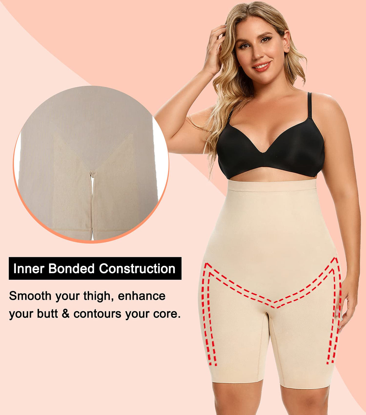 Buy 1 Get 1 Free Tummy and hip firming high-waisted pants