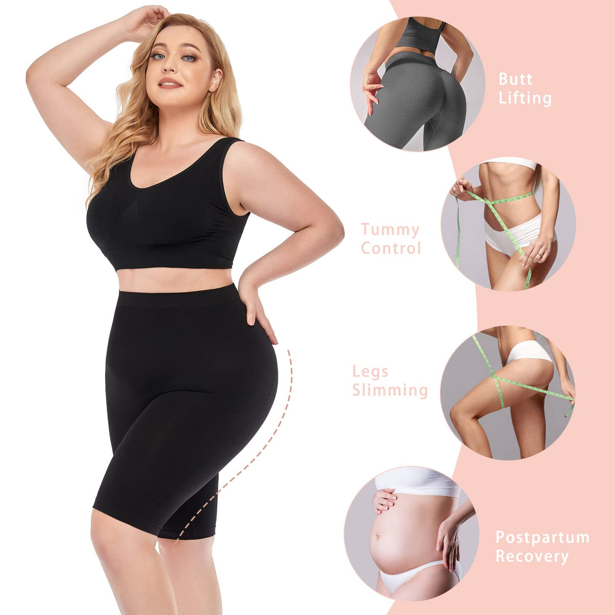 Buy 1 Get 1 Free Tummy and hip firming high-waisted pants